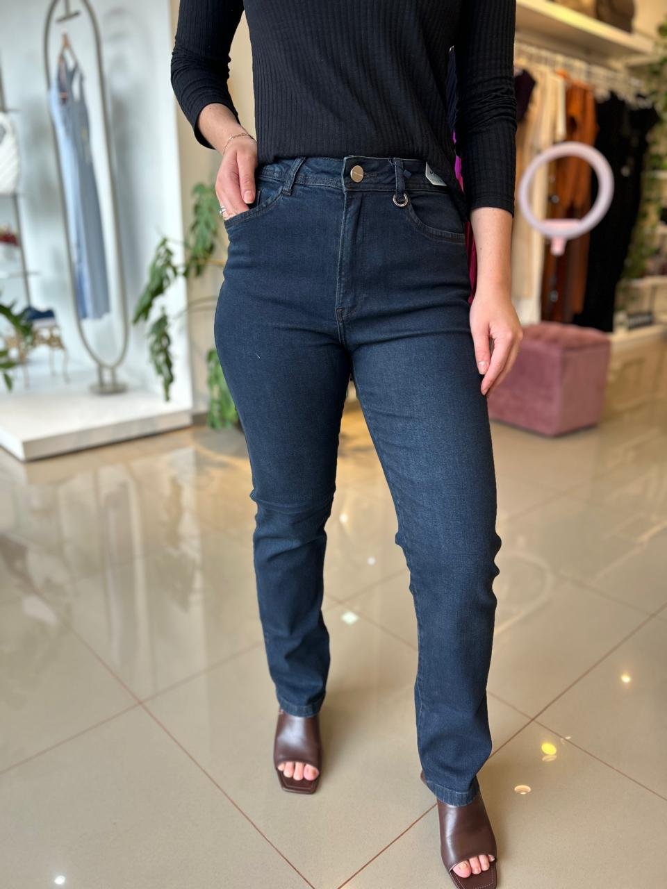 CALCA RETA CLUB DENIM- 38 4011947