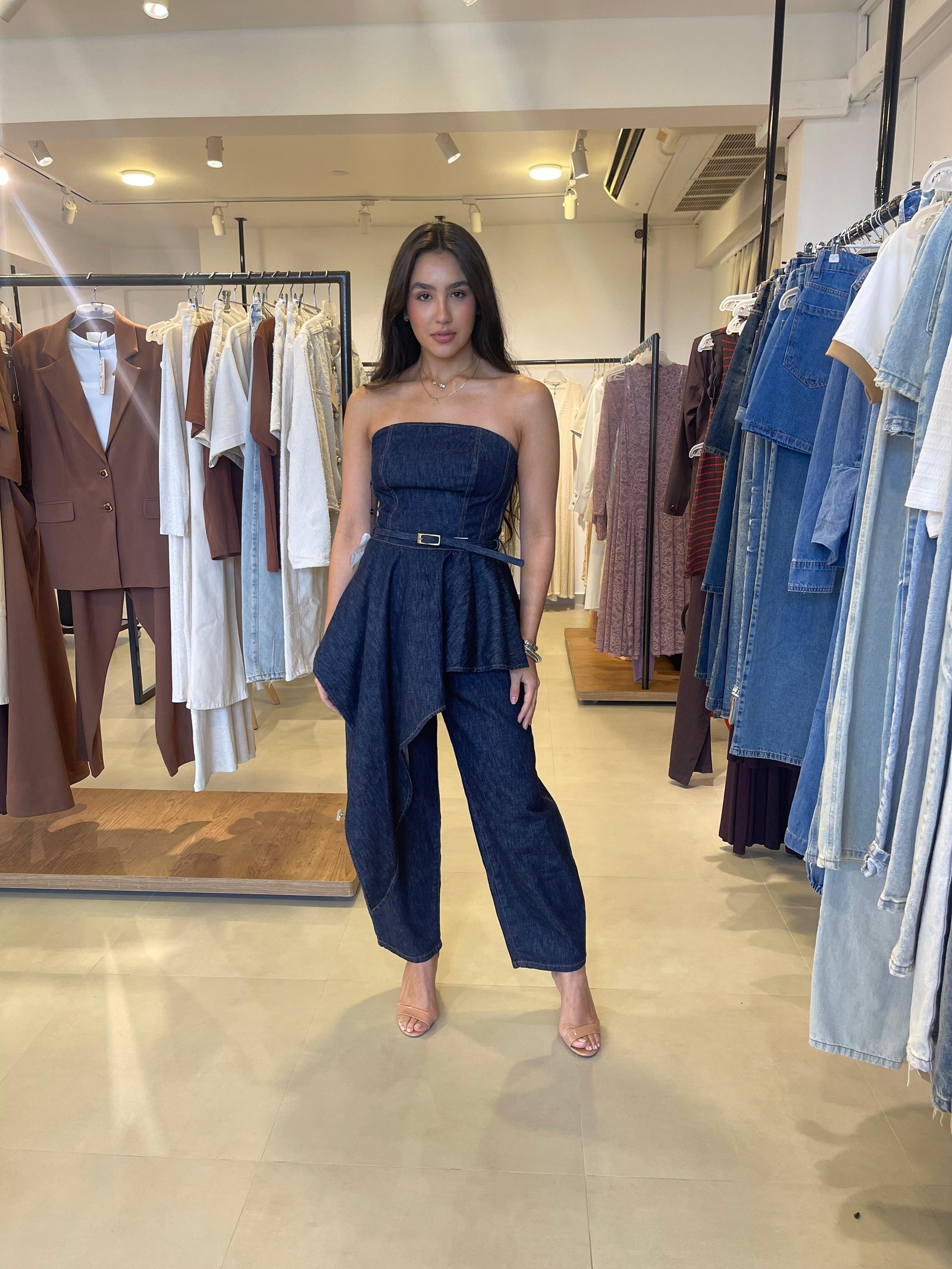 BLUSA CORSET COM CINTO JEANS LP- P 501BL000519