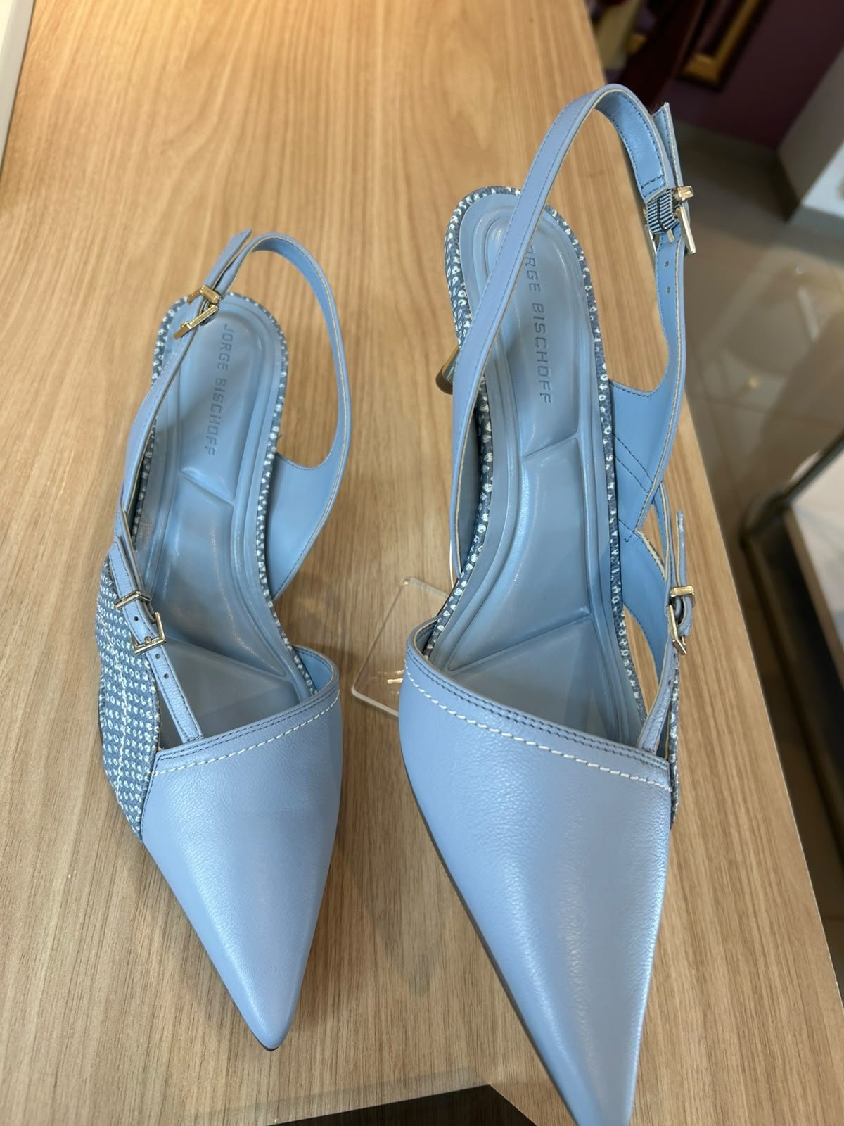 SCARPIN SLINGBACK JORGE BISCHOFF AZUL/37 J21544023001